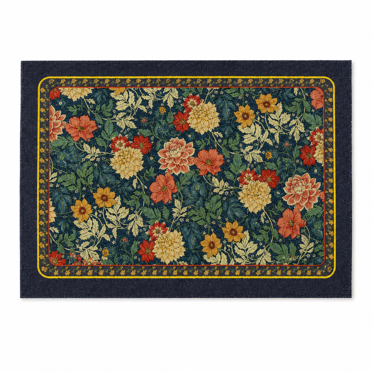 🌺 Placemats | Coated-Fabric Dining Home Hosts | Vintage Floral Elegance
