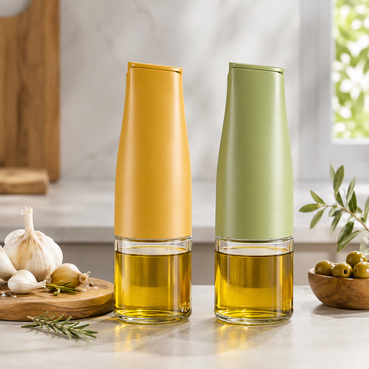 🫒 Oil Dispensers | Glass Kitchen Home-Cooks | Colorful Precision Pouring