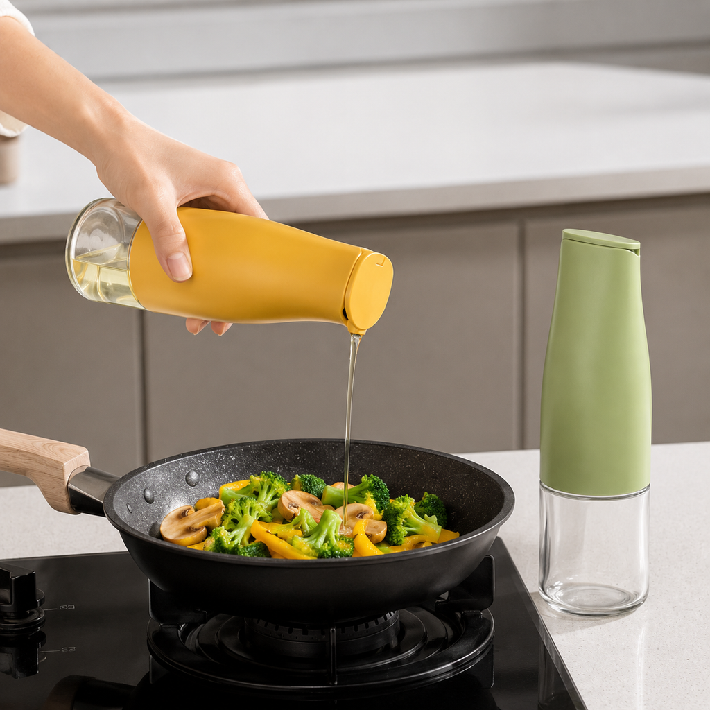 🫒 Oil Dispensers | Glass Kitchen Home-Cooks | Colorful Precision Pouring