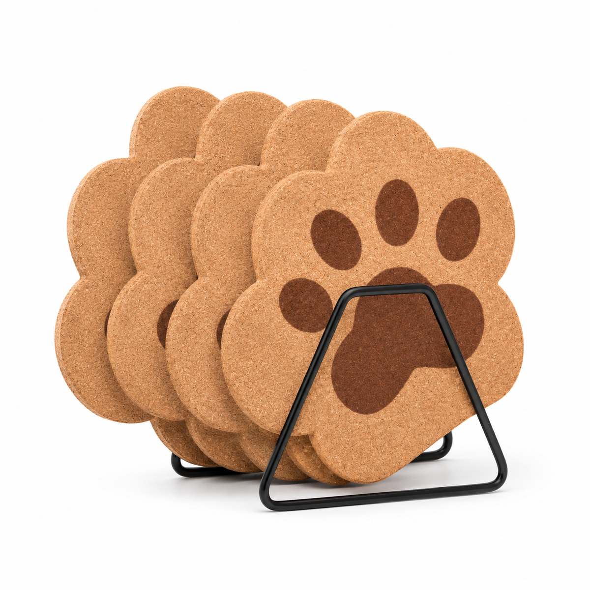 🐾 Drink Coasters | Cork Dining Cat-Lovers | Playful Paw Charm