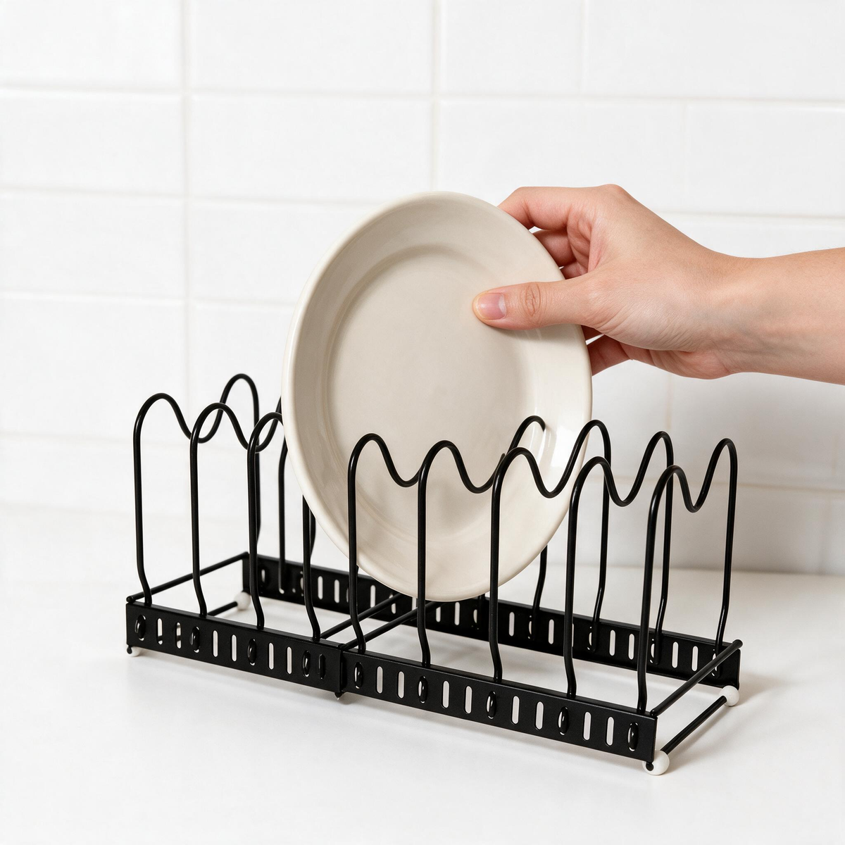 🍽️ Dish Rack | Metal Kitchen Families | Expandable Black Storage