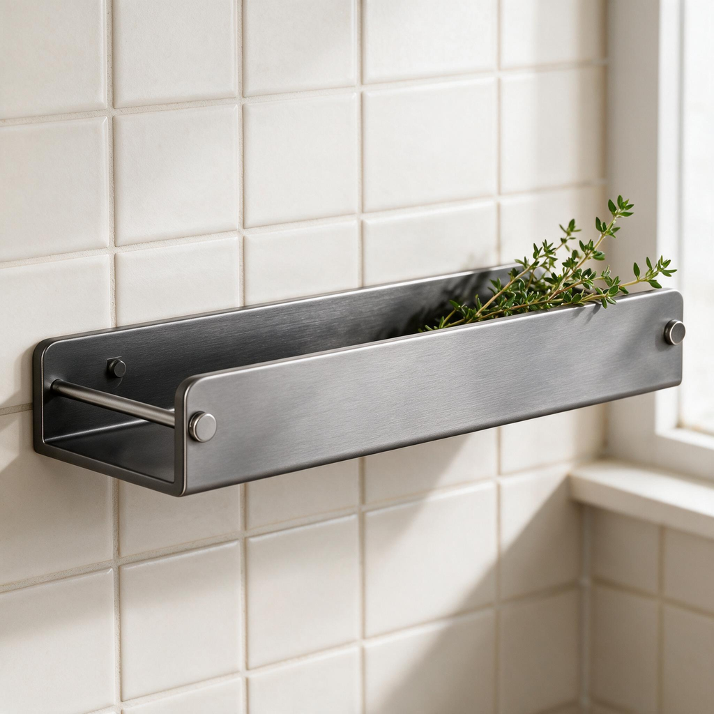 🧂 Spice Shelf | Stainless Kitchen Cooks | Sleek Wall-Mounted Storage