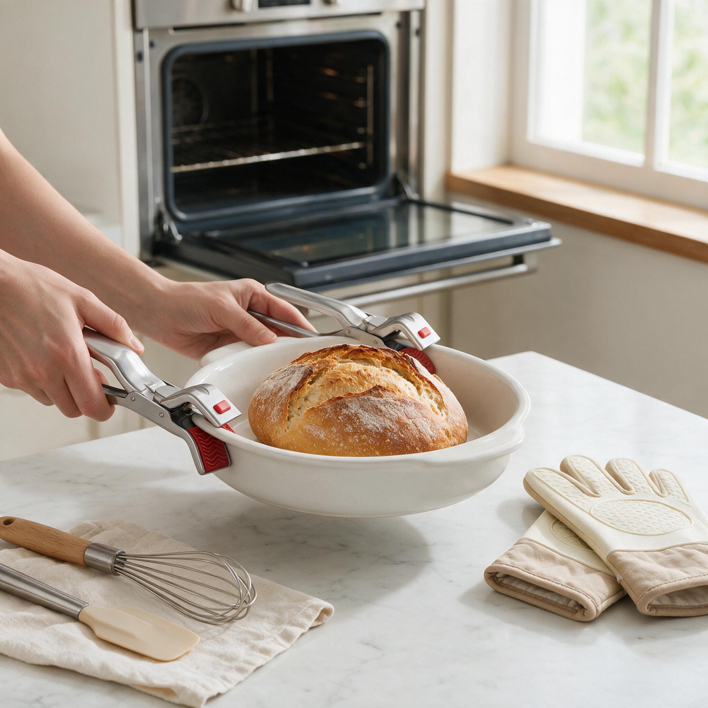 🔥 Pot Gripper | Stainless Steel Kitchen Cooks | Non-Slip Protection
