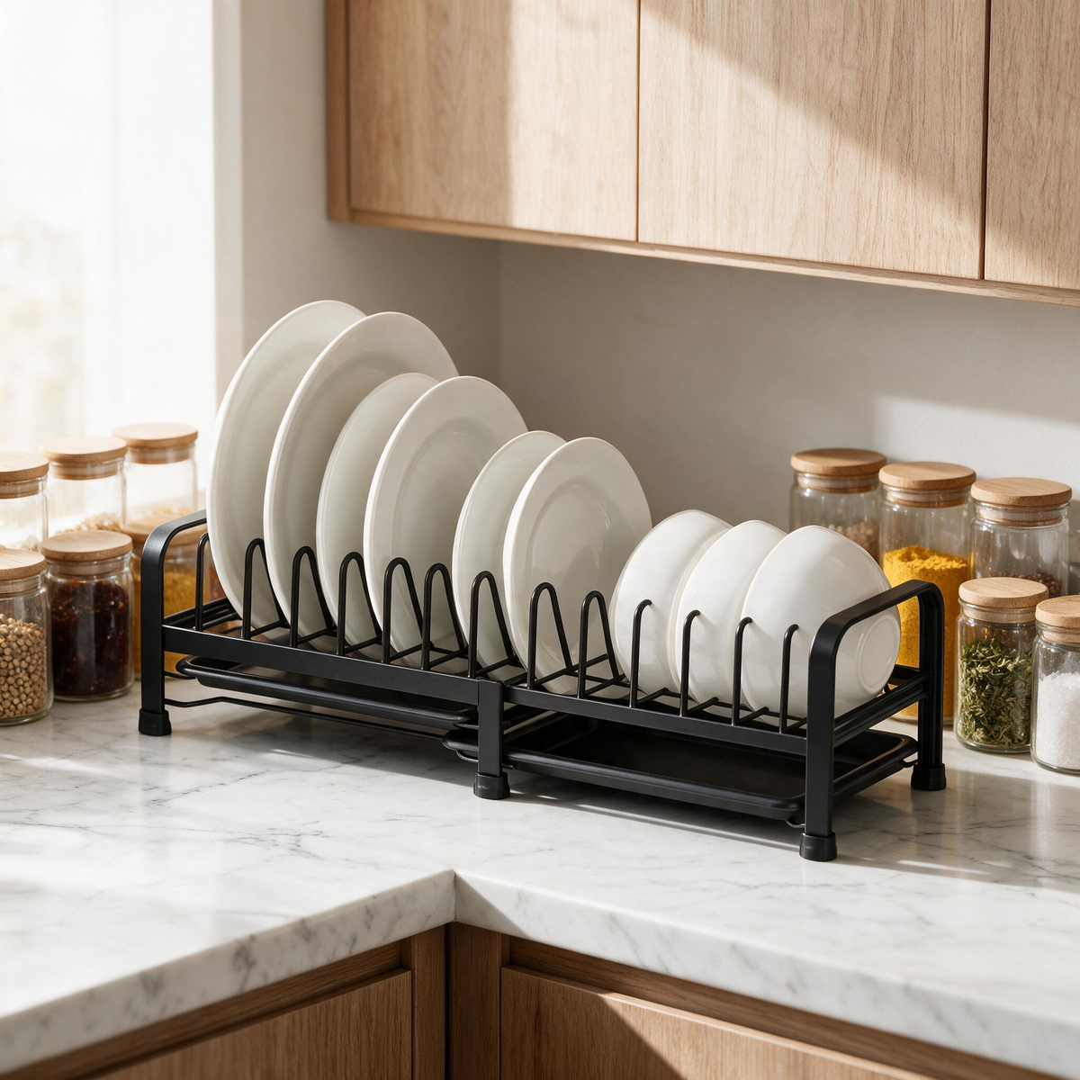 🍽️ Dish Rack | Metal Kitchen Families | Expandable Countertop Order