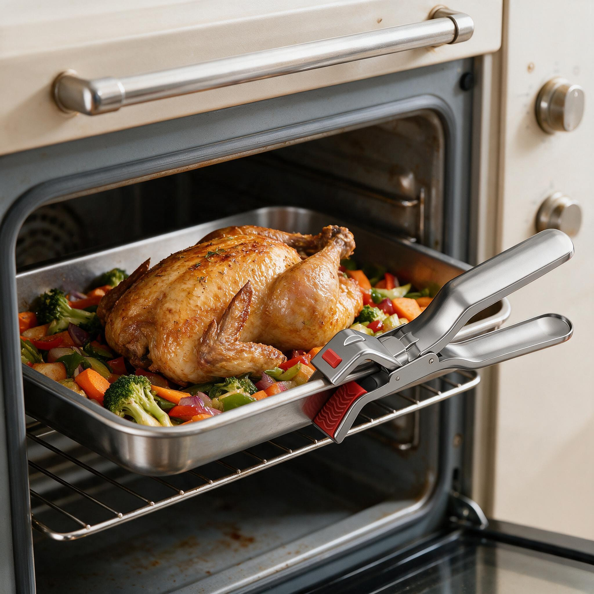 🔥 Pot Gripper | Stainless Steel Kitchen Cooks | Non-Slip Protection